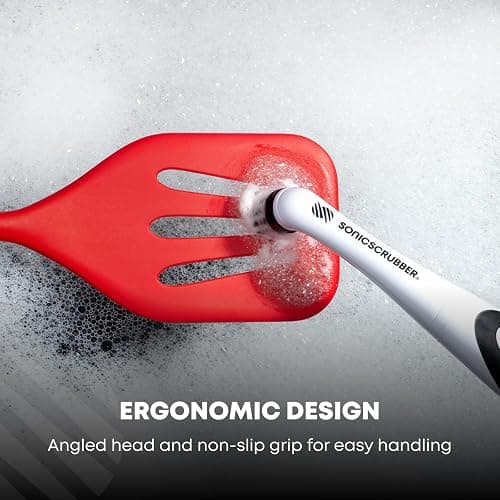 SonicScrubber Household Cleaning Brush - Electric Scrubbing Brush - Home, Kitchen & Bathroom - Removes Mould & Cleans Grout (Washing-Up System) thumbnail 5