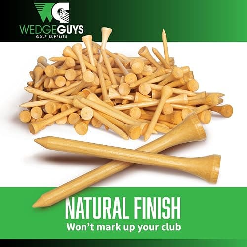 Wedge Guys Bamboo Golf Tees 2-3/4" | 100,250,500 or 1000 pcs. | Extra Durable & Stronger Than Wood Tees | Biodegradable & Less Friction | PGA Professional Approved, Golf Tees Bulk Bag thumbnail 4