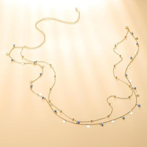 Turandoss 1-3PCS 18K Gold Plated Waist Chains for Women - Gold Layered Belly Body Chain for The Waist Adjustable Multilayer Sexy Bikini Waist Chain for Women Dainty Beach Waist Jewelry for Women thumbnail 6