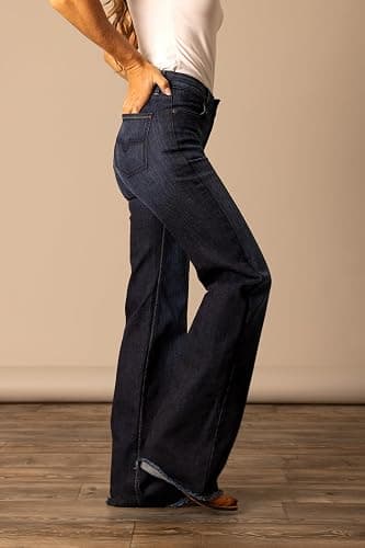 Kimes Ranch Women's Olivia High Rise Wide Leg Jeans, Raw Hem thumbnail 2