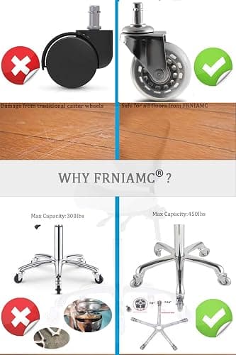 FRNIAMC Professional Saddle Stool with Wheels Ergonomic Swivel Rolling Height Adjustable for Clinic Dentist Beauty Salon Tattoo Home Office (Black) thumbnail 3