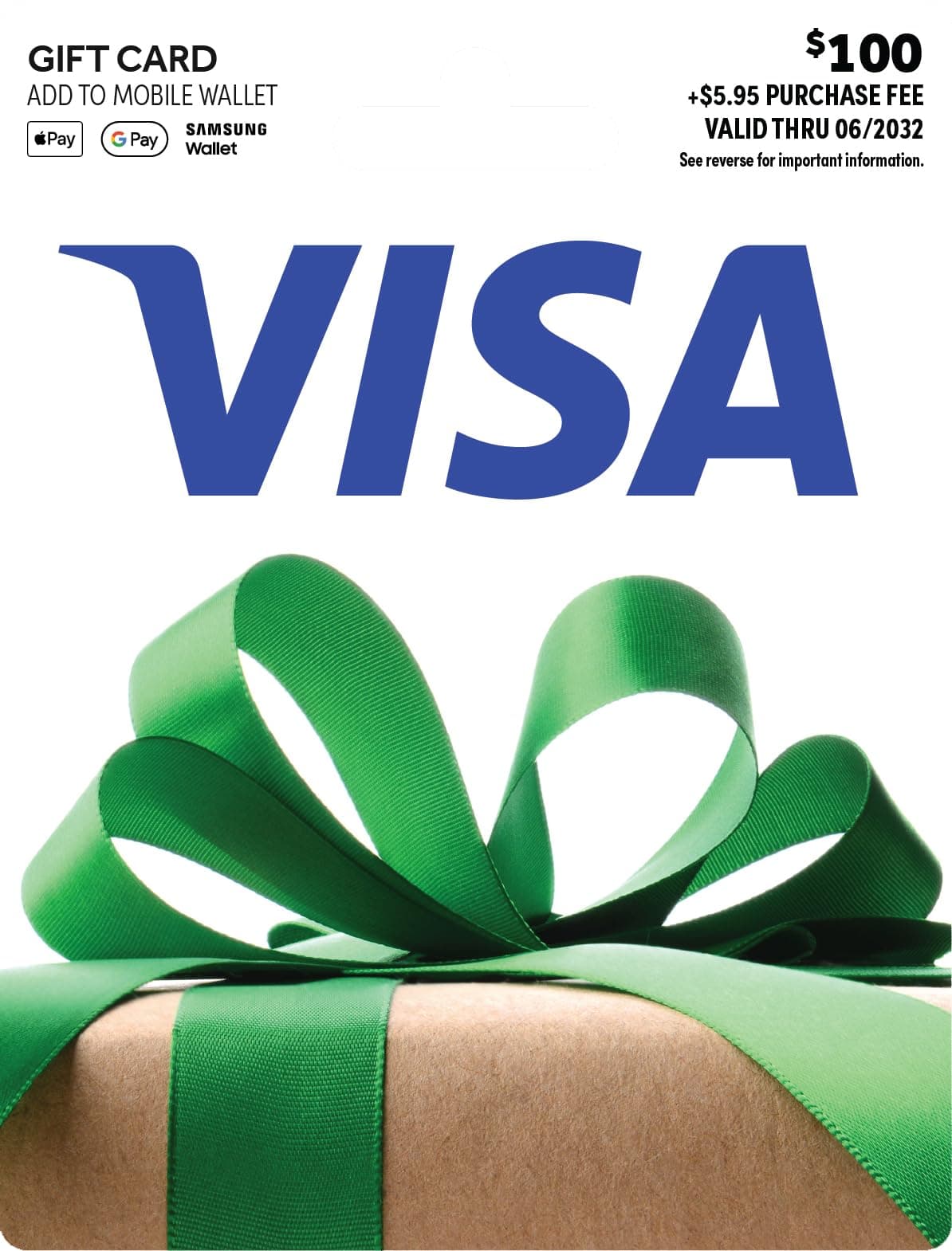 $100 Activ Visa Gift Card - Delivered by mail (plus $5.95 Purchase Fee) - Image 1
