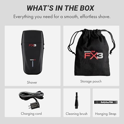 BaBylissPRO Barberology Double Foil Shaver FXX3SB FX3 Professional High-Speed Electric Shaver thumbnail 7