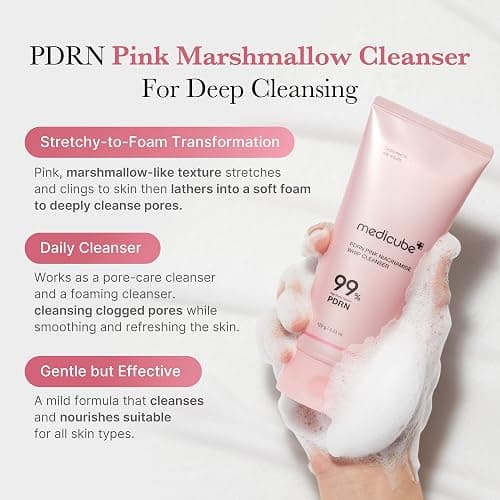 medicube PDRN Marshmallow Whip Cleanser | Face Wash, Cleansing Foam for Pore Care & Uneven Skin Tone | Gentle Daily Deep Cleansing | Hydrating and Nourishing Facial Cleanser | Korean Skincare thumbnail 3