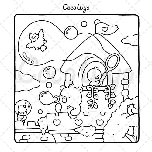 Little Cuddles: Coloring Book for Adults and Teens Featuring Cute Animal Friends for Relaxation (Cozy & Cute Coloring) thumbnail 6