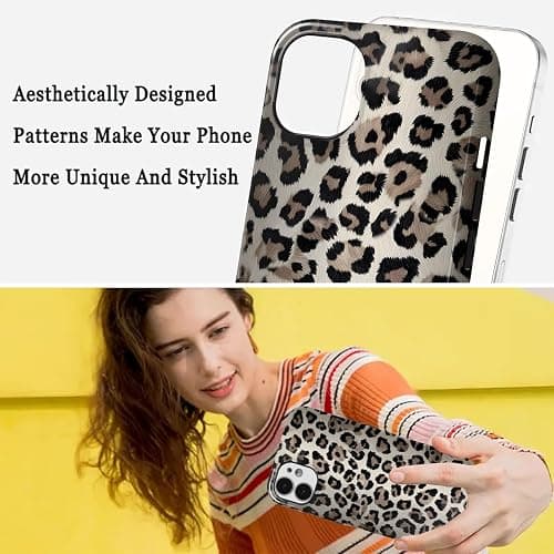 Xylota Handyhülle Magnetische für iPhone 11 6,1" Hülle, Aesthetic Leopard Braun Muster Mädchen Case Kompatibel mit MagSafe, Dünn Silikon + PC Stoßfeste Schutzhülle Cover, 03 thumbnail 7