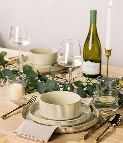 TheTerra Ceramic Dinnerware Sets for 4, 12 Pieces Porcelain Lightweight Speckled Plates and Bowls Sets, Scratch Resistant Dish Set, Oven & Microwave & Dishwasher Safe thumbnail 7