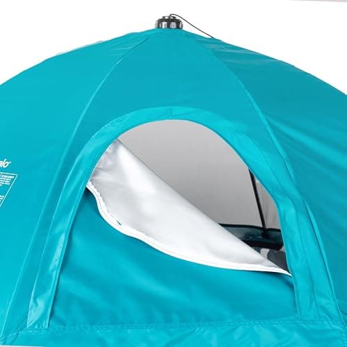 Regalo Safety My Play Deluxe Extra Large Baby Playpen & Portable Play Yard with Canopy, Foldable 8-Panel Indoor Outdoor Playpen for Babies & Toddlers, Mesh Sides, Washable Nylon Bottom, 62", Aqua thumbnail 11