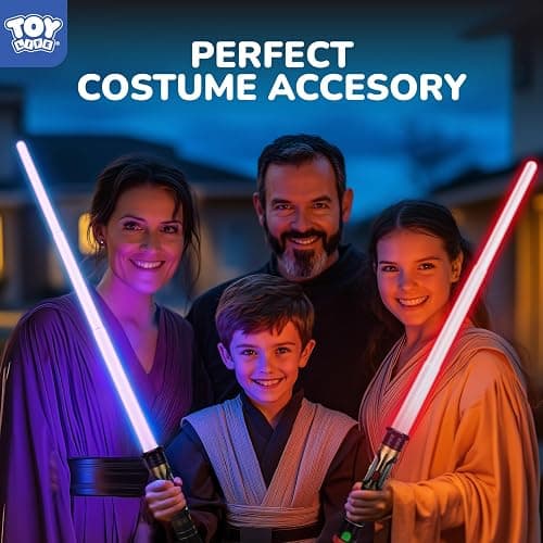TOY Life 2 Pack Dark Saber Light a Saber for Kids Light up Sword LED Lightsavers Inquisitor Light Up Swords for Kids Sable de Luz Sound Retractable Attachable thumbnail 6