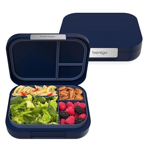Bentgo Modern Adult Bento Lunch Box with 3-4 Compartments | Leak-Resistant, 5.5-Cup Capacity, Adjustable Divider, Microwave & Dishwasher-Safe Tray (Navy) - Image 1