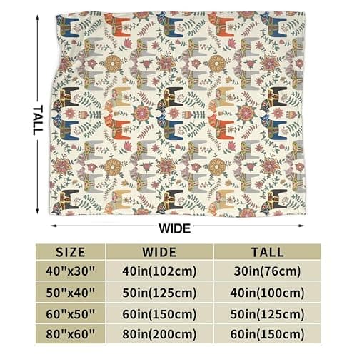 Swedish Dala Horses Throw Blanket Soft Fleece Blanket Men Women Gift for Kids Boys Girls for Party Couch Sofa Bed Deco Blankets 50x40 thumbnail 2