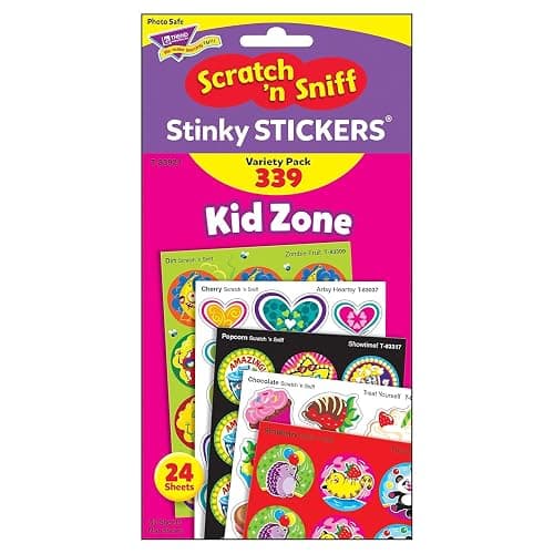 Kid Zone Stinky Stickers Variety Pack by TREND Enterprises, Inc.; 339 ct.; 78 Designs, 8 scents thumbnail 3