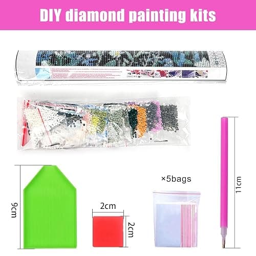 4PcakChristmas Diamond Art Kits for Adults Diamond Painting for Beginner | Christmas Diamond Dots Full Drill Crafts for Gem Art Dot Art for Adults Home Wall Decor for Teens Boys Girls 12x16 in thumbnail 9