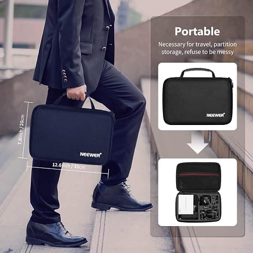 NEEWER 50 in 1 Action Camera Accessory Kit Compatible with GoPro Hero 12 11 10 9 DJI OSMO 4 3 2 Insta360 X3 X2 GO 3 SJCAM DBPOWER AKASO VicTsing APEMAN WiMiUS QUMOX Lightdow Campark Sony Sports DV thumbnail 2