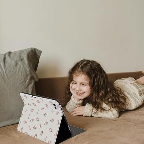 JOYLAND Floral Bowknot Case for iPad 10th Generation 2022 10.9"/iPad (A16) 11th Generation 2025 11" with Pencil Holder Multi-Angle Viewing Folio Stand Leather Cover Auto Sleep/Wake Aesthetic Flower thumbnail 3