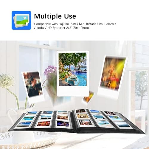 432 Pockets Photo Album for Fujifilm Instax Mini Camera, Polaroid Camera, for Fujifilm Instax Mini 12 11 9 40 99 90 8 7 Evo LiPlay Instant Camera, Polaroid Snap PIC-300 Z2300 Instant Camera (Black) thumbnail 2