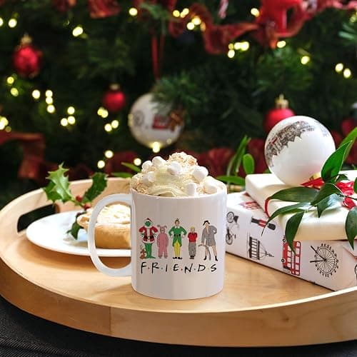 Pegmapri 11oz Holiday Frineds Coffee Mug, Elf Christmas Movie Watching Mugs Xmas Hot Chocolate Cocoa Cups thumbnail 4