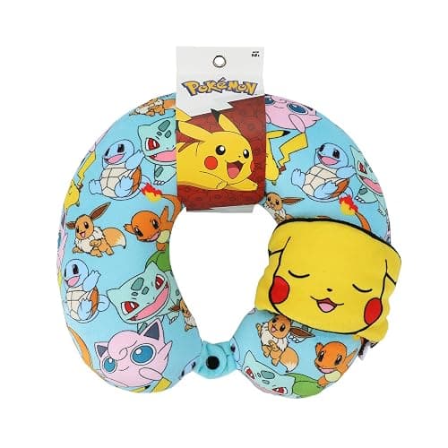 Bioworld Pokemon Pikachu 2-Piece Eye Mask & Neck Pillow Travel Set thumbnail 2
