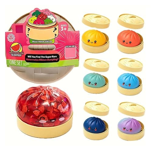 Stress Relief Squishy, Random 1 of 7 Color, Squeeze Party Favor Gifts | Random 1 of 7 Color, Mystery Watermelon Scented Edition, Stress Relief Sensory Squeeze for Holiday Gifts Party Favors - Image 1