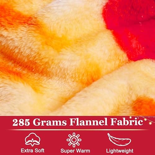 Jorbest Pizza Blanket Birthday Gifts for Women Men Teen Boys Girls, Double Sided Novelty Pizza Throw Blanket Funny Gifts for Adult and Kids, 285 GSM Soft Flannel Fun Food Blanket (Red, 60 inches) ﻿ thumbnail 5