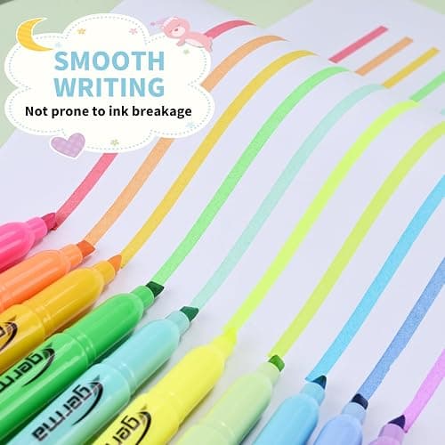 Cgerma Highlighters Assorted Colors Set, 12 Pack, Chisel Tip Bright Colors, Dry Quickly Colored Highlighters for Journaling, Study Notes, School Office Supplies thumbnail 4