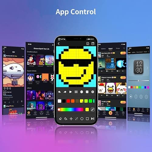 Divoom LED Light Display Panel Suit for RGB Light Bars,with Smart App Control Cool Animation Desk Setup for PC, TV, Gaming Room Decor thumbnail 5