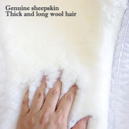 Woolous Dressage Saddle Pad, English Saddle Pad with Sheepskin Trim, Lambskin Wool Fleece Lining, Square Saddle Pad for Equestrian Riding, Comfortable & Shock Absorbing thumbnail 8