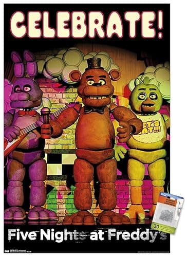 Five Nights at Freddy's - Celebrate Wall Poster with Push Pins - Image 1