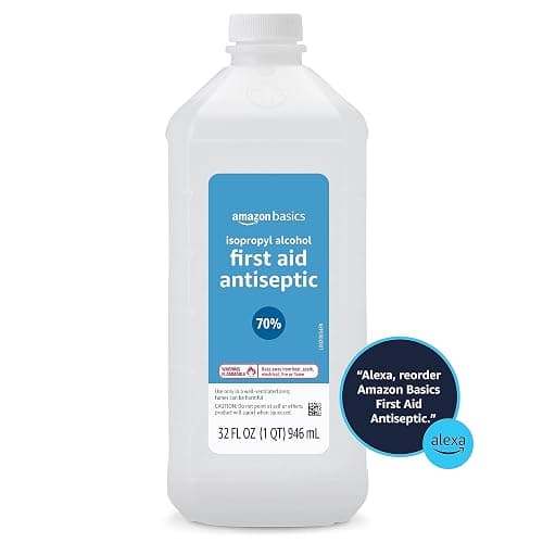 Amazon Basics 70% Isopropyl Alcohol First Aid Antiseptic for Treatment of Minor Cuts, Scrapes and Burns, Unscented, 32 Fl Oz (Pack of 1) (Previously Solimo) thumbnail 5