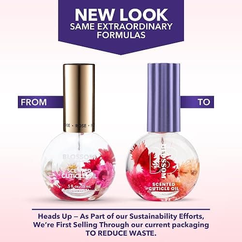 Blossom Cuticle Oil for Nails, Hydrating, Moisturizing, Scented Nail Oil Cuticle Care, Infused with Real Flowers, Made in USA, 0.5 fl. oz, Cherry thumbnail 7