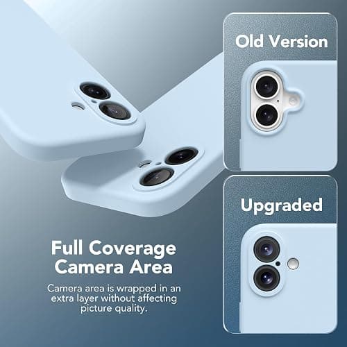 SuydanBox Magnetic for iPhone 16 Plus Case, Compatible with MagSafe, [Full Camera Protection][Screen Protector] Silicone Shockproof Protective Phone Case for iPhone 16 Plus 6.7", Light Blue thumbnail 6