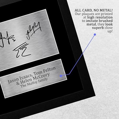 HWC Trading FR A4 Jason Isaacs, Tom Felton & Helen McCrory Harry Potter The Malfoys Gifts Printed Signed Autograph Picture for Movie Memorabilia Fans - A4 Framed - (Framed) The Malfoys thumbnail 5