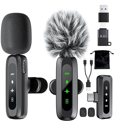 Wireless Microphone for iPhone & Android, Mini Plug & Play Lavalier Mic - 6H Battery, Zero Delay, Studio Sound - Image 1