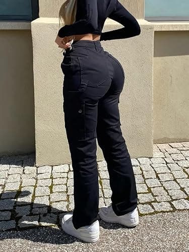 GuYongZ Women's Cargo Jeans Pants thumbnail 3