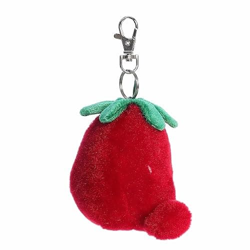 Aurora® Adorable Palm Pals™ Juicy Strawberry™ Clip-On- Fun Collectible Plush For Kids and Adult Collectors - Perfect For Backpacks and Birthday Gifts - Red 4 Inches thumbnail 3