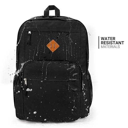 ZORFIN 36L Black Backpack for College, and Travel: Water Resistant Bookbag thumbnail 7