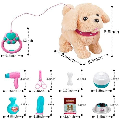 Koonie Talking Plush Golden Retriever Toy Repeats What You Say, Barks and Walks - Electronic Interactive Stuffed Puppy for Kids thumbnail 2