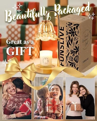 Flower Candle Warmer Lamp with Timer Dimmable, Christmas Birthday Gifts for Women Mom, Candle Warming Light Height Adjustable, Wax Melt Warmer for Jar Scented Candles, Housewarming Candle Lamp thumbnail 7