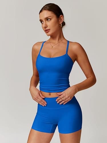 IMEKIS Women's Workout Sets 2 Piece Yoga Outfit High Waisted Biker Shorts Leggings Sports Bra Gym Fitness Clothes Tracksuit thumbnail 2