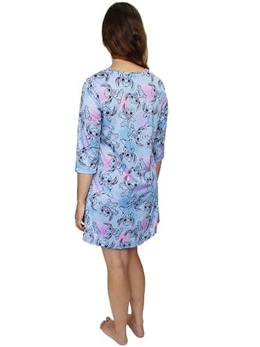 Disney Lilo & Stitch Women's 3/4 Sleeve Dorm Nightgown Pajamas thumbnail 3