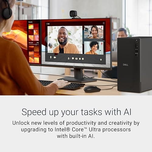 Dell Tower Desktop ECT1250 - Intel Core Ultra 7-265 Processor, Intel UHD Graphics, 16GB DDR5 5600MT/s Memory, 1TB M.2 SSD, 3.0 SD Card Reader, Wired Keyboard and Mouse, Basic Onsite Service thumbnail 2