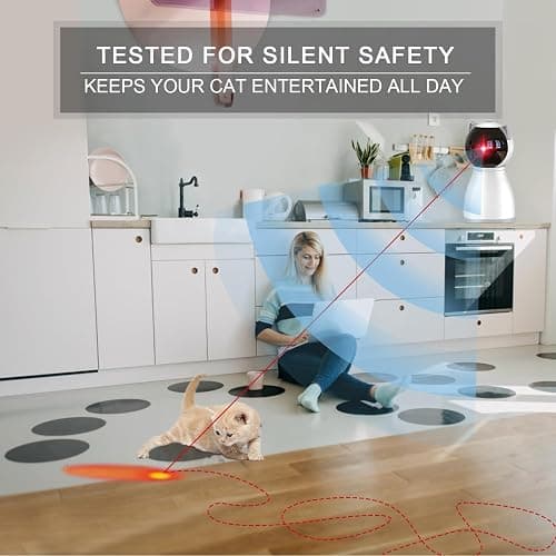 YVE LIFE Laser Cat Toys for Indoor Cats,The 4th Generation Real Random Trajectory Motion Activated Rechargeable Automatic Cat Laser Toy,Interactive Cat Toys for Bored Indoor Adult thumbnail 6