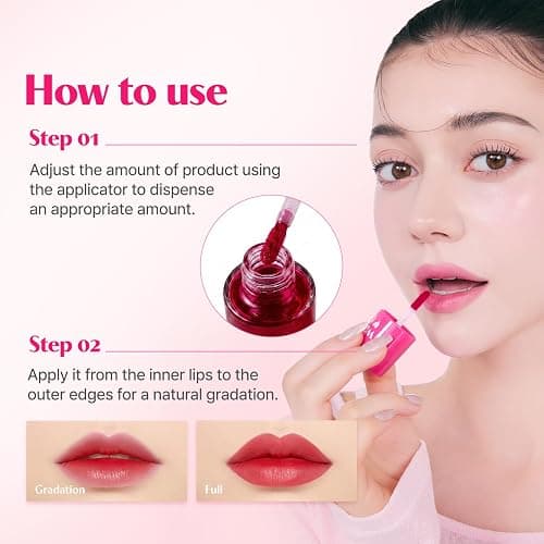 ETUDE Dear Darling Water Tint – Strawberry Ade | Korean Lip Stain & Lip Tint for Hydrated Pink Lips, Smudge-Proof Long-Lasting Lip & Cheek Makeup | K-Beauty Gift thumbnail 7