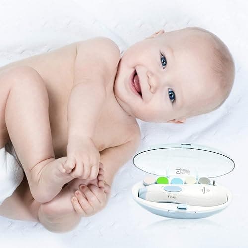 Little Martin’s Drawer Baby Nail Trimmer File with Light - Safe Electric Nail Clippers Kit for Newborn Infant Toddler Kids Toes and Fingernails - Care, Polish and Trim - Battery Operated (AA), Blue thumbnail 7