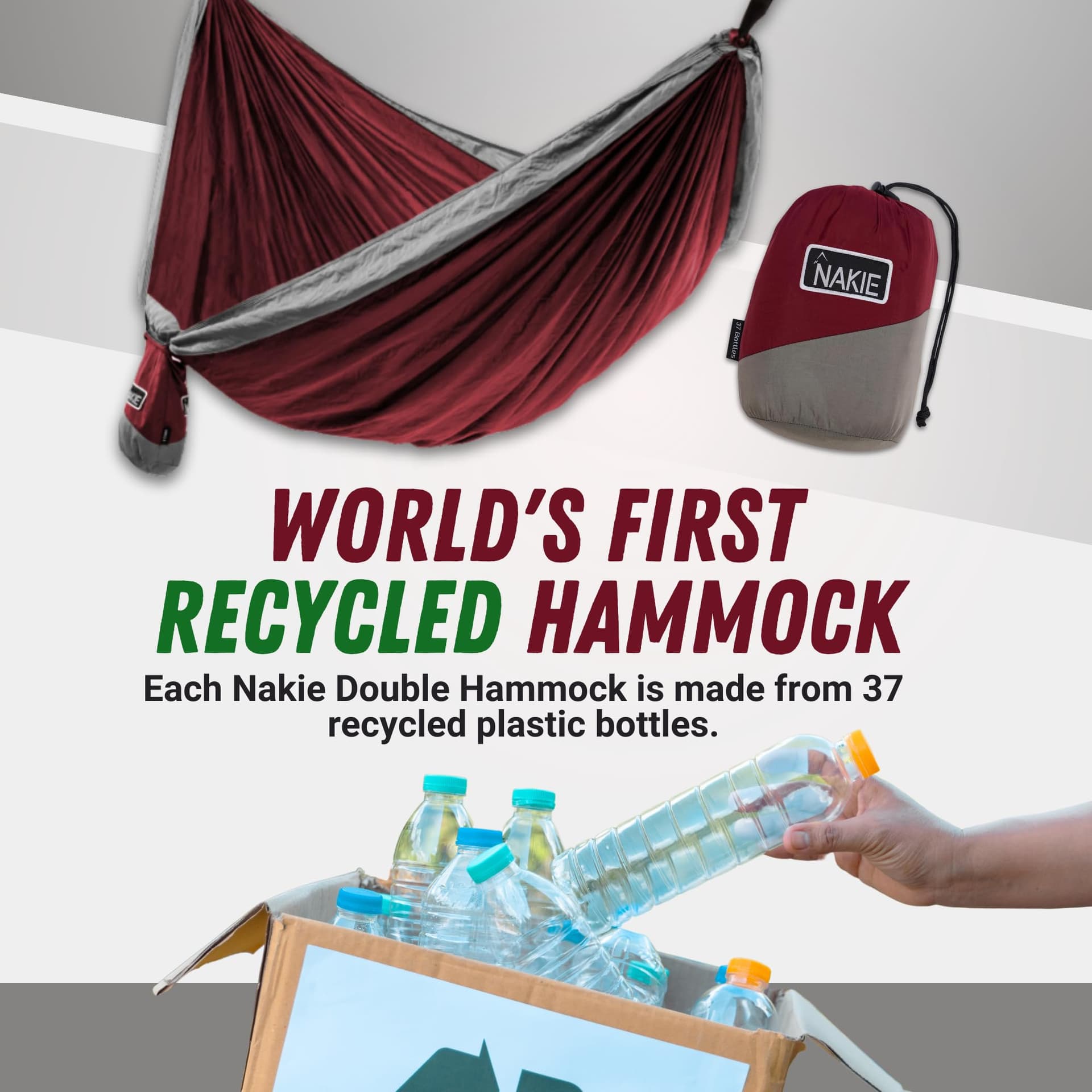 Nakie Double Hammock (Merlot Red) thumbnail 7