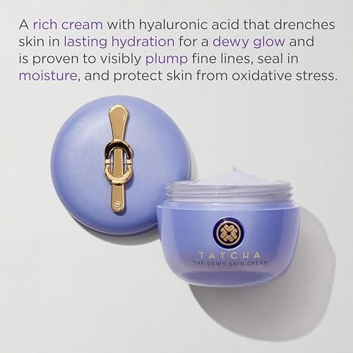 TATCHA The Dewy Skin Cream, Rich Plumping Moisturizer with Hyaluronic Acid | Improves skin barrier, reduces fine lines, plumps, & hydrates dry skin with hyaluronic acid, Hadasei-3, & biomimetic squalane thumbnail 2