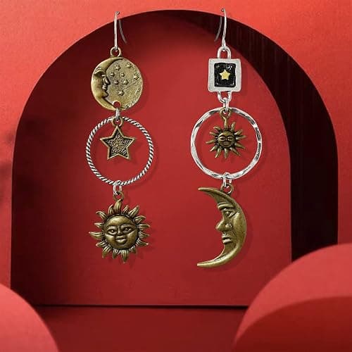 Handmade Punk Steampunk Vintage Clockwork Dangle Drop Earrings Clock Gear Antique Airplane Earrings for Women Men Halloween thumbnail 3