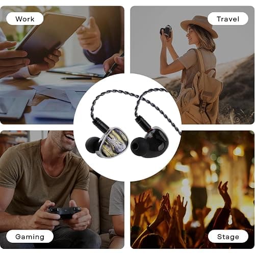 Linsoul Kiwi Ears Étude in Ear Monitor, 3BA+1DD+1BN Hybrid Driver IEM Earphones, Gaming Earbuds, HiFi Stereo Wired Ear Buds with Detachable 2Pin Cable for Audiophiles Musicians thumbnail 7