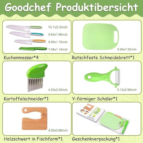 Kindermesser,8-teiliges Spielzeug Sets,Montessori Messer für Kindermesser ab 2 Jahren, Kinder sicheres Lernmesser,Lernspielzeug für die frühkindliche Förderung,Geschenk für kleine Köche(Fisch) thumbnail 4