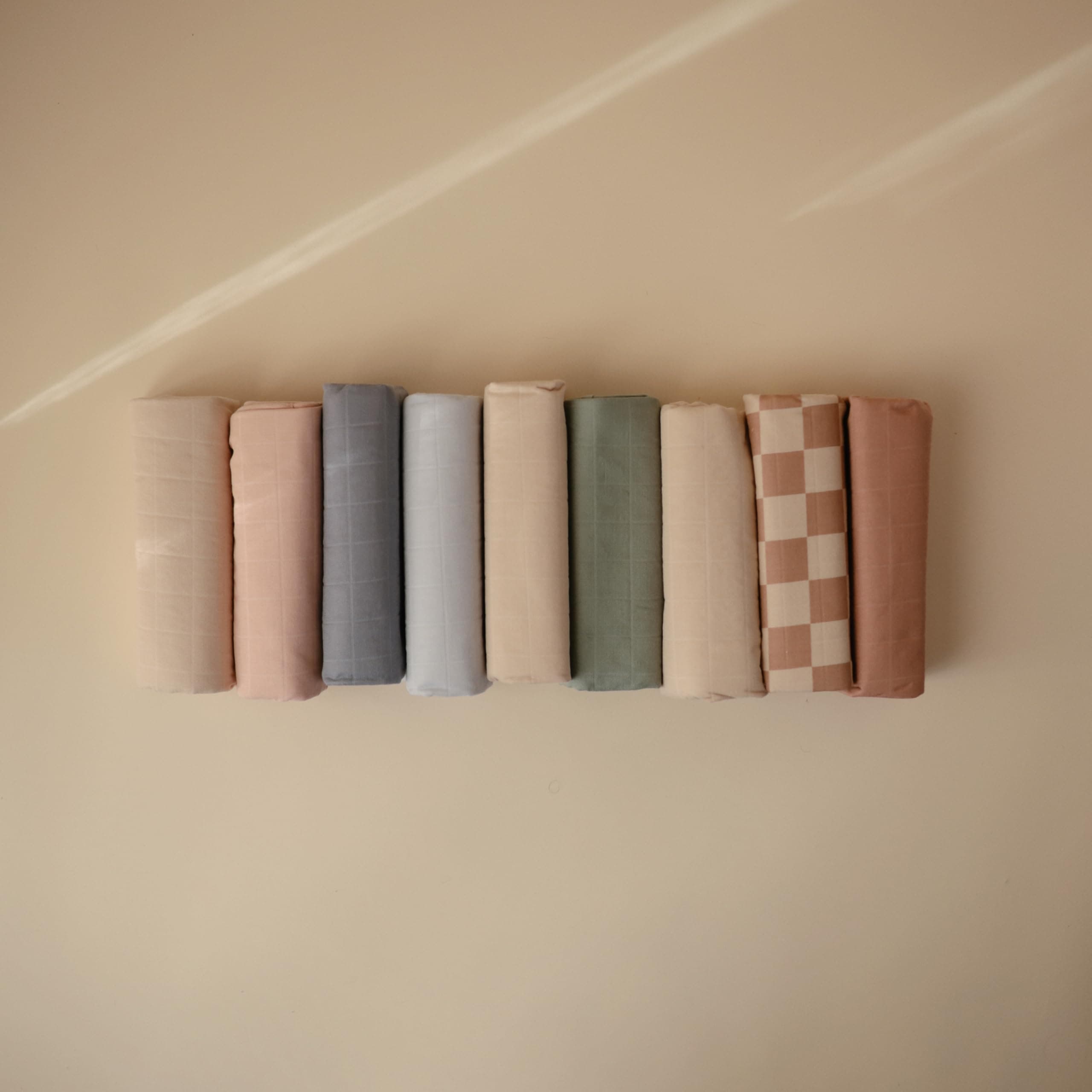 mushie Waterproof Changing Pad Liners | 100% Organic Cotton | Set of 3 (Check Combo) - Check Combo thumbnail 7